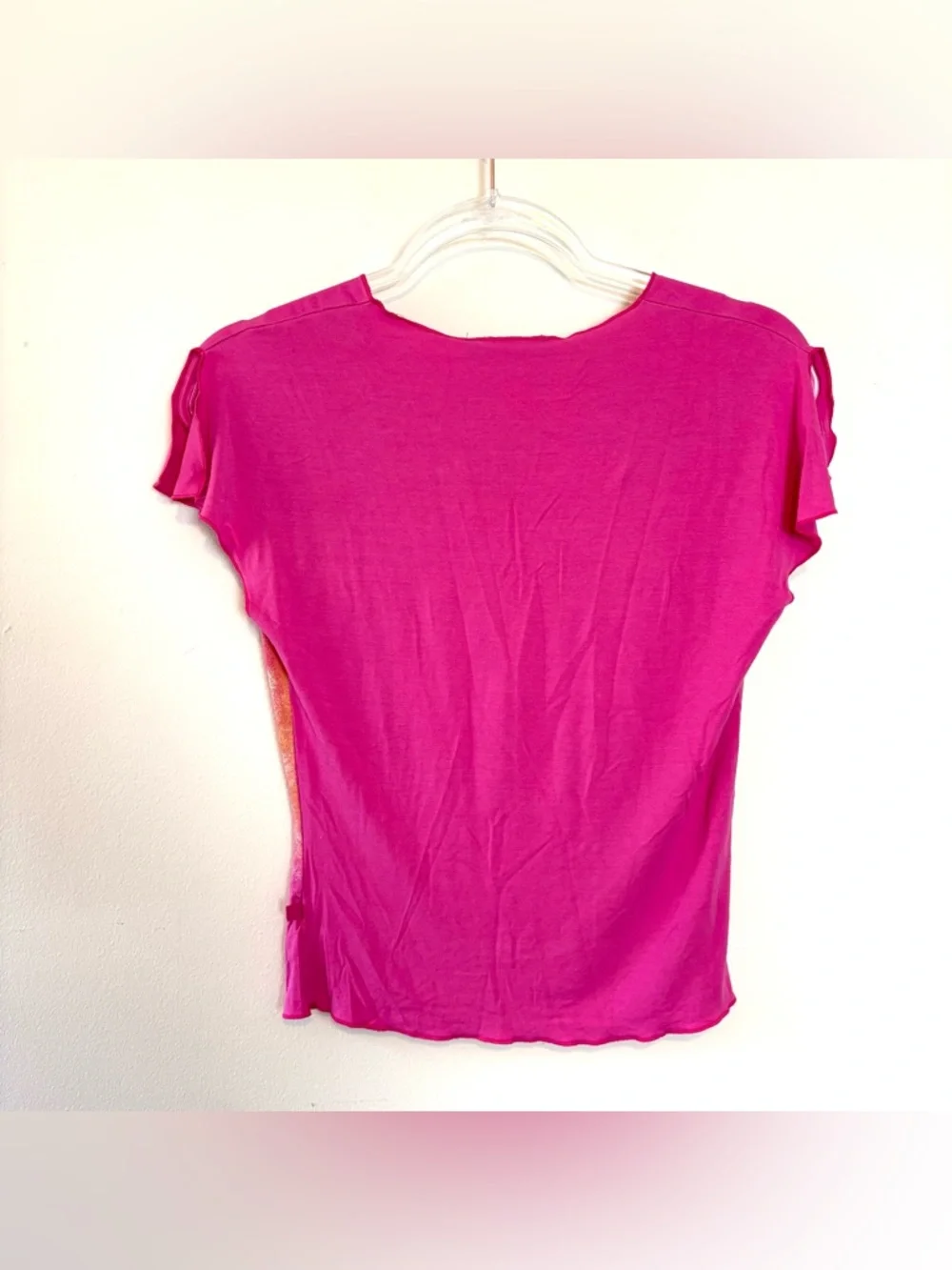 Vintage Y2K Morgan de Toi pink butterfly baby tee shirt - Picture 2 of 5